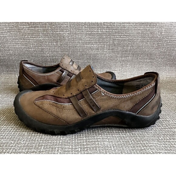 Clarks PRIVO BROWN SUEDE LEATHER ATHLETIC COMFORT SLIDES CLOGS LOAFERS 7M - Picture 1 of 9